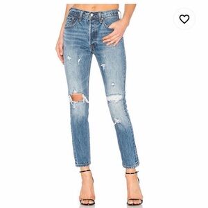 Levi’s Premium 501 White Oak Cone Denim in Pacific Ocean size 27x28